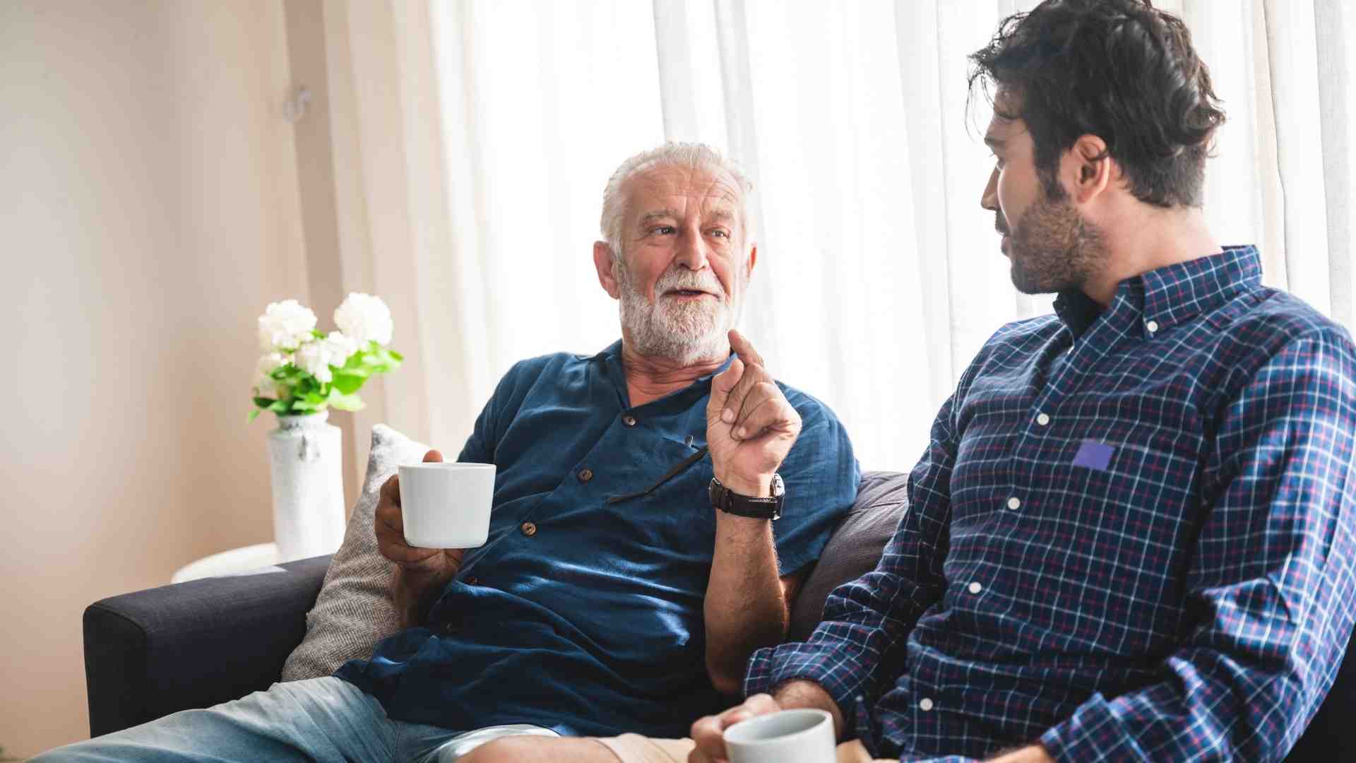 man talking with father in law