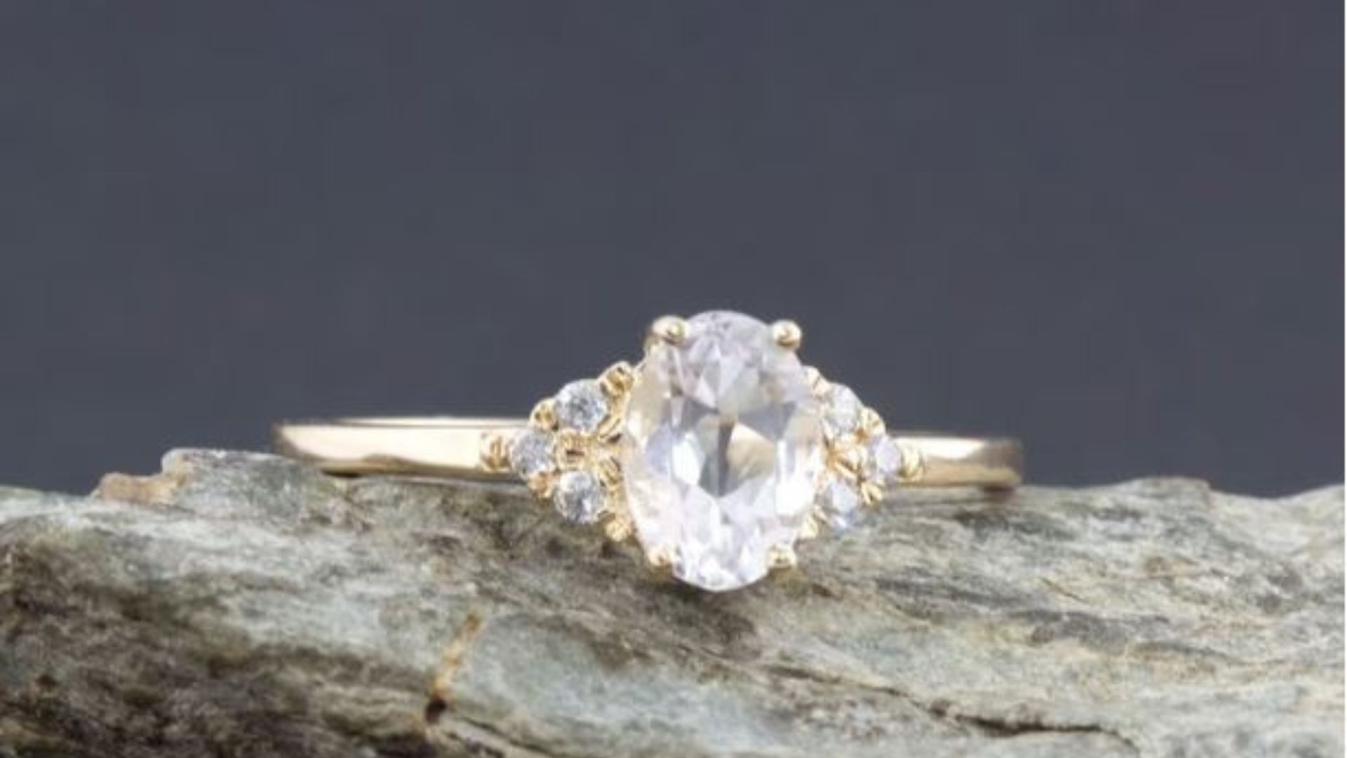 White sapphire ring