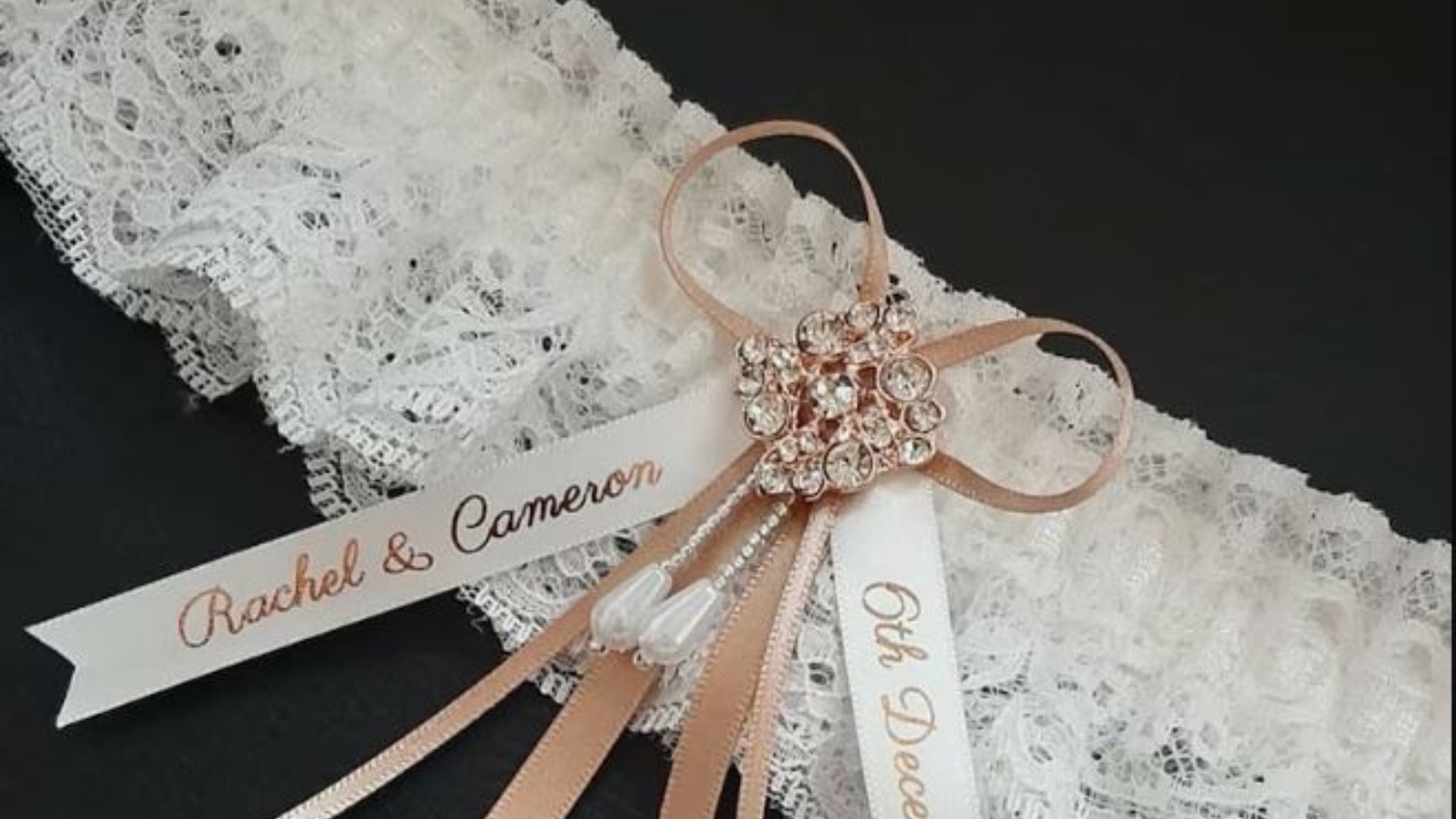 personalized wedding garter