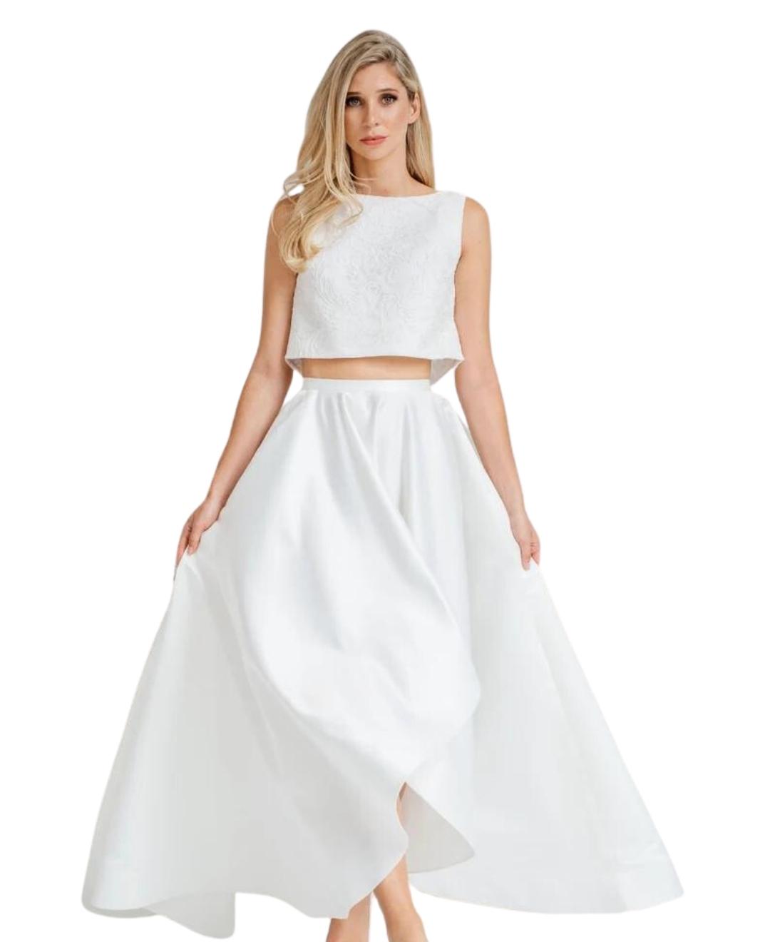 two-piece style wedding dress