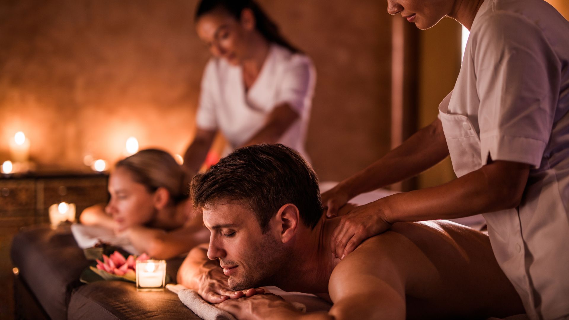 couple having a massage