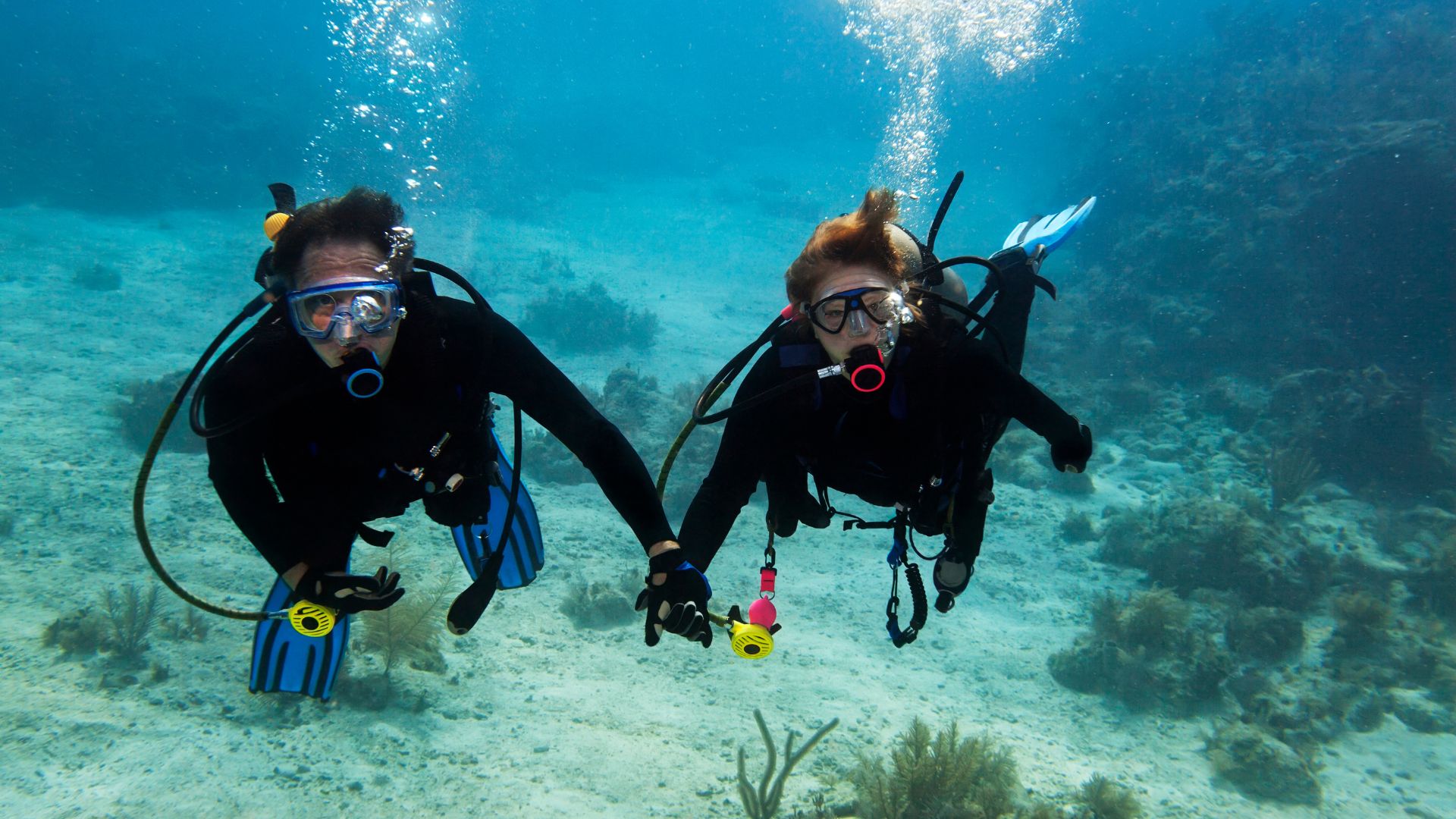 couple on scuba diving